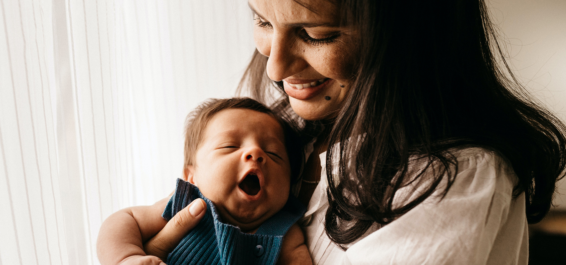 Mother holding baby